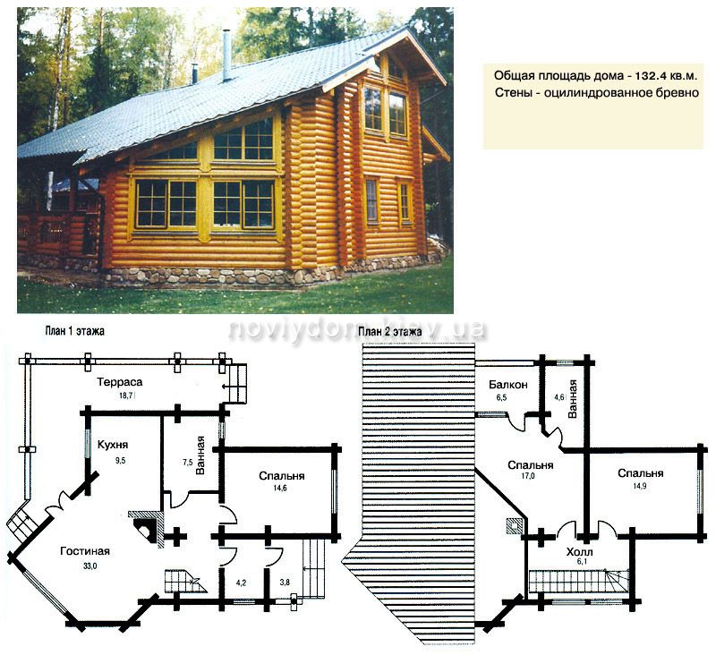 Проект деревянного дома№054