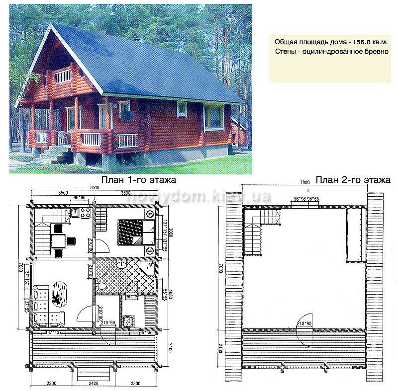 Проект деревянного дома№064