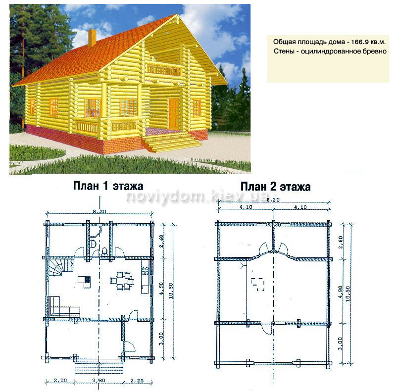 Проект деревянного дома№068