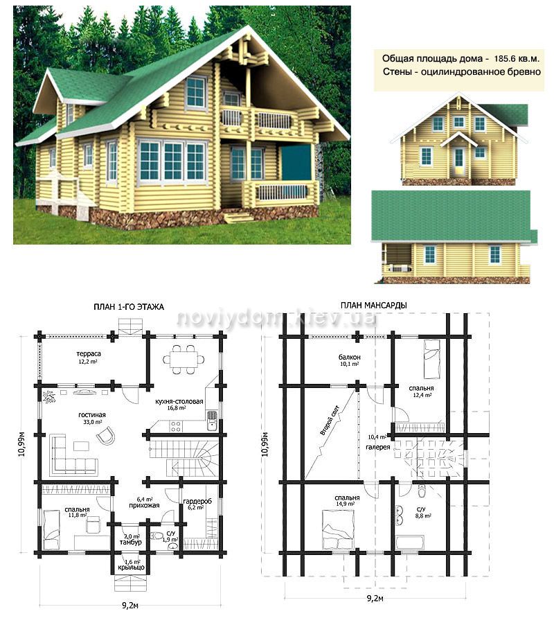 Проект деревянного дома№081