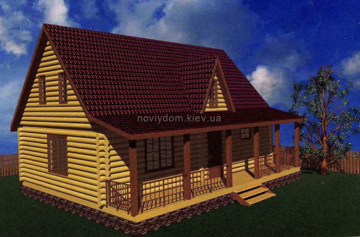 Проект деревянного дома№180