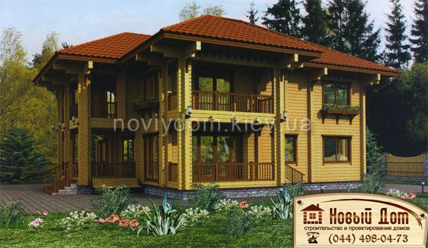 Проект деревянного дома№091