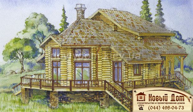 Проект деревянного дома№058 Проект деревянного дома№058
