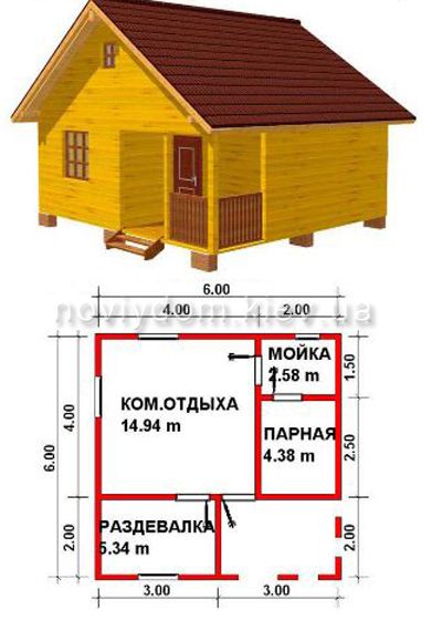 Проект бани №146