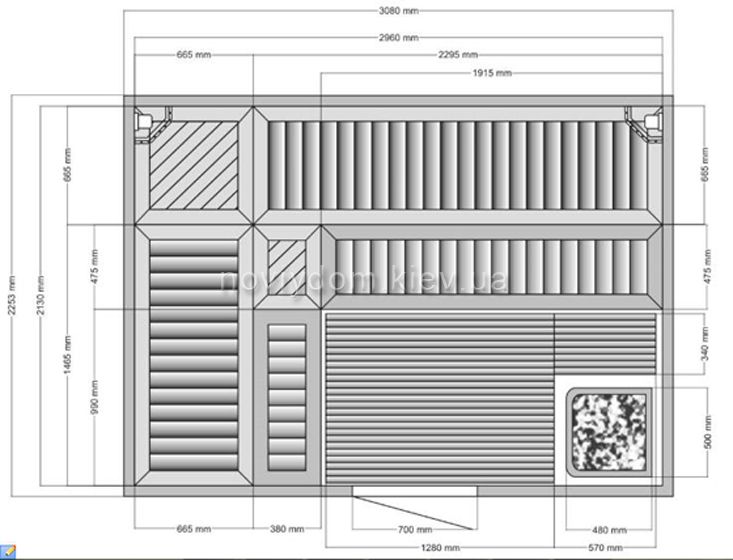 сауна в доме размеры