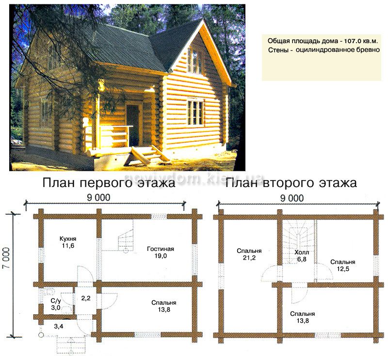 Проект деревянного дома№033