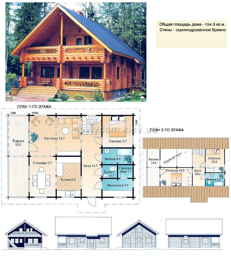 Проект деревянного дома№063
