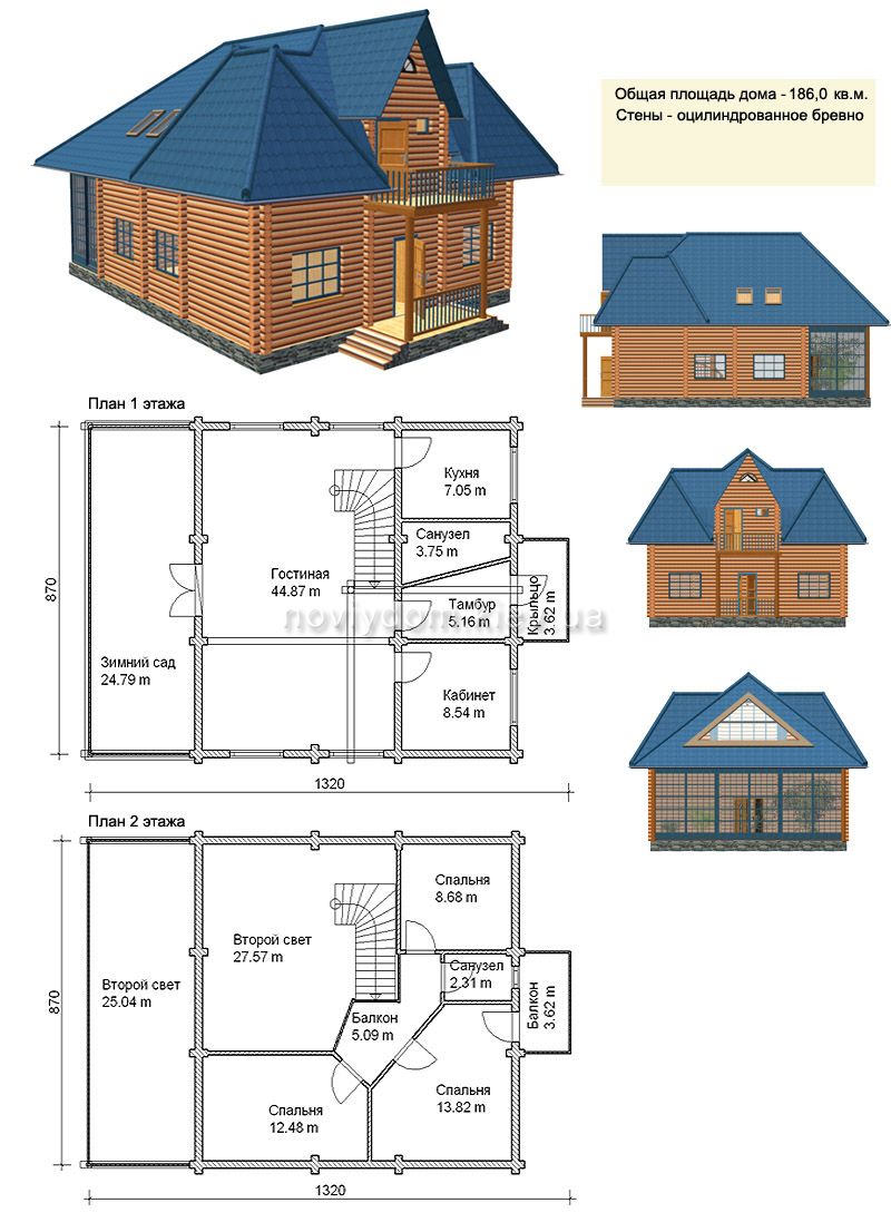 Проект деревянного дома№082