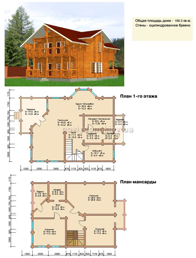 Проект деревянного дома№085