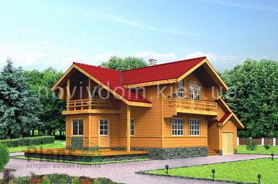 Проект деревянного дома№086