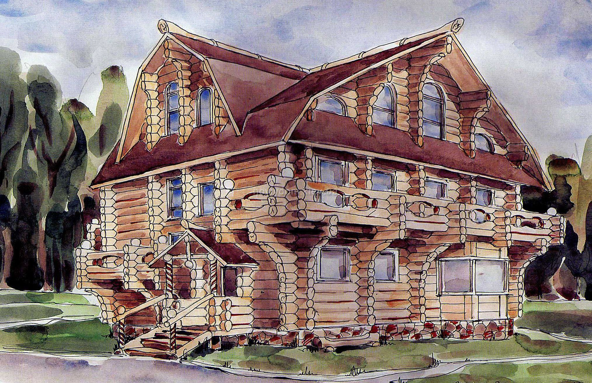 Стоят три дома деревянный. Деревянные дома рисовать. Эскиз бревенчатого дома. Большой бревенчатый дом картина. Деревянный дом рисунки в цвете.