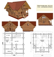 Проект деревянного дома№031
