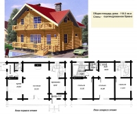 Проект деревянного дома№039