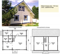 Проект деревянного дома№040