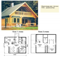 Проект деревянного дома№045