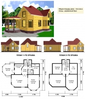 Проект деревянного дома№047