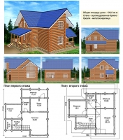 Проект деревянного дома№048