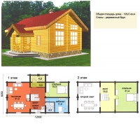 Проект деревянного дома№053