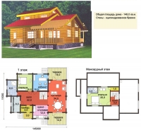 Проект деревянного дома№060