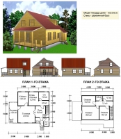 Проект деревянного дома№062